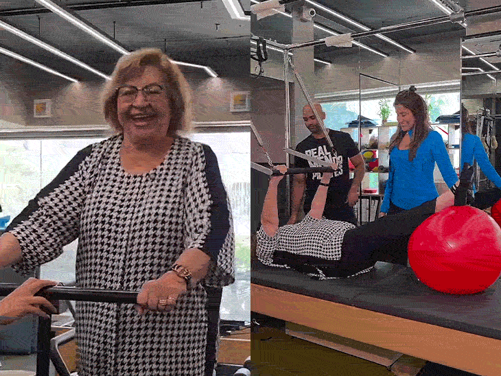 Helen Stuns Fans With Pilates And Dance Moves In Gym At 86 | 86 साल की हेलेन खान ने जिम में बहाया पसीना: 'मोनिका ओ माई डार्लिंग' पर डांस करती भी आईं नजर; फैन्स बोले- ओल्ड इज गोल्ड