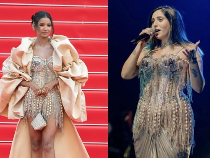 Singer Neha Bhasin caught Nancy Tyagi stealing the credit of designer's dress | सिंगर नेहा भसिन ने पकड़ी नेंसी त्यागी की चोरी: कहा था- 1 महीने में ड्रेस खुद बनाई, सिंगर ने दिखाए सबूत, बोलीं- बांद्रा के डिजाइनर स्टूडियो की ड्रेस